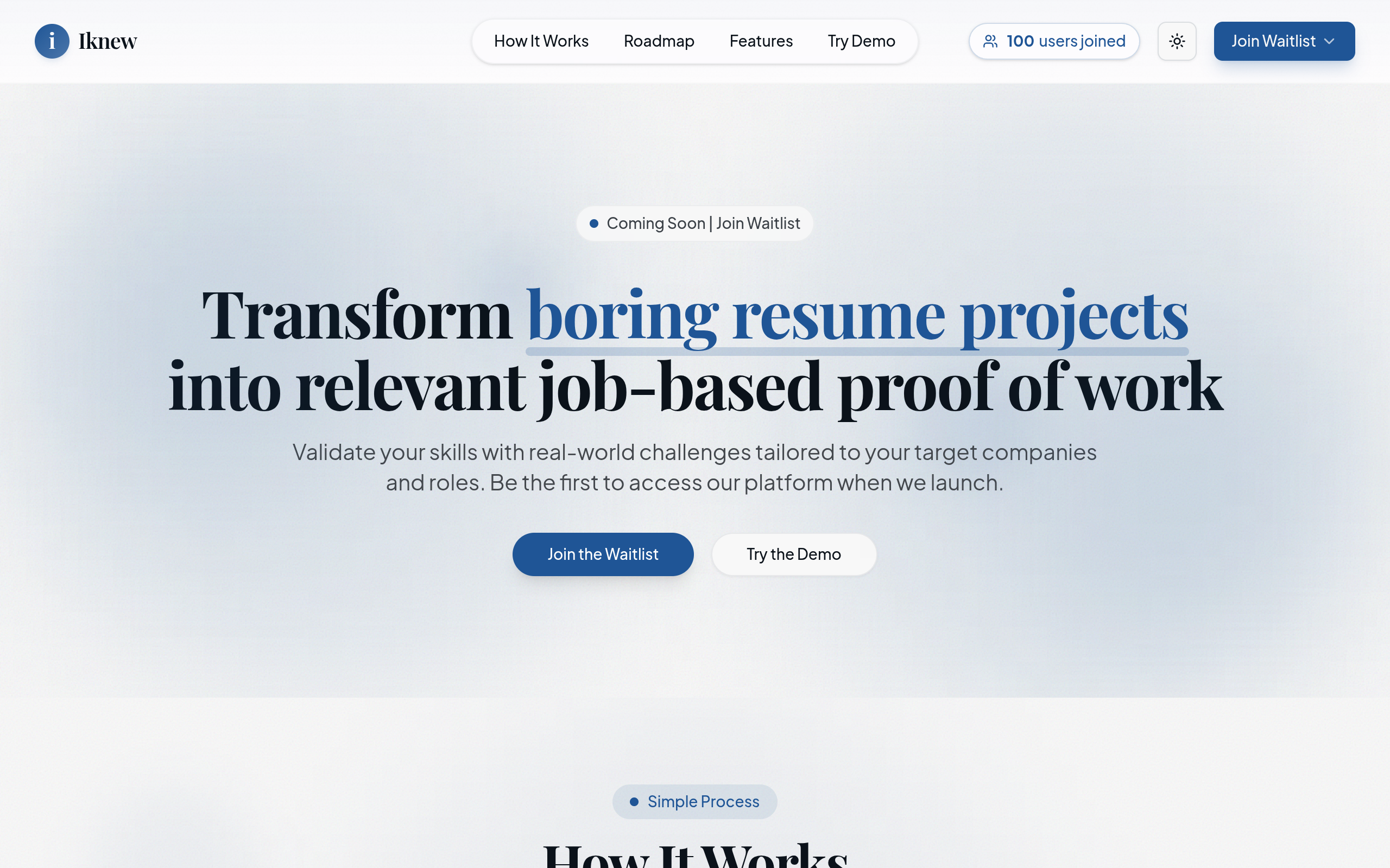 Iknew – Proof of Work Platform