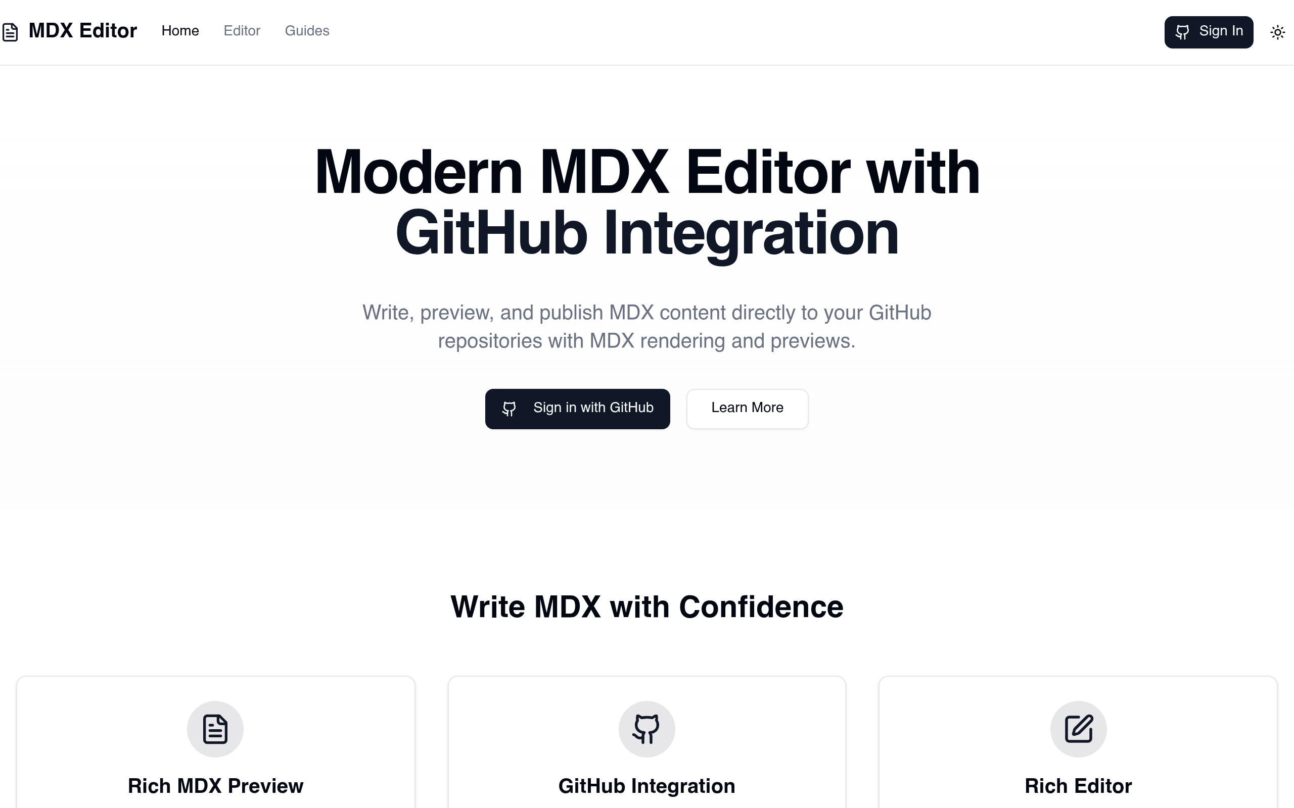MDX Editor